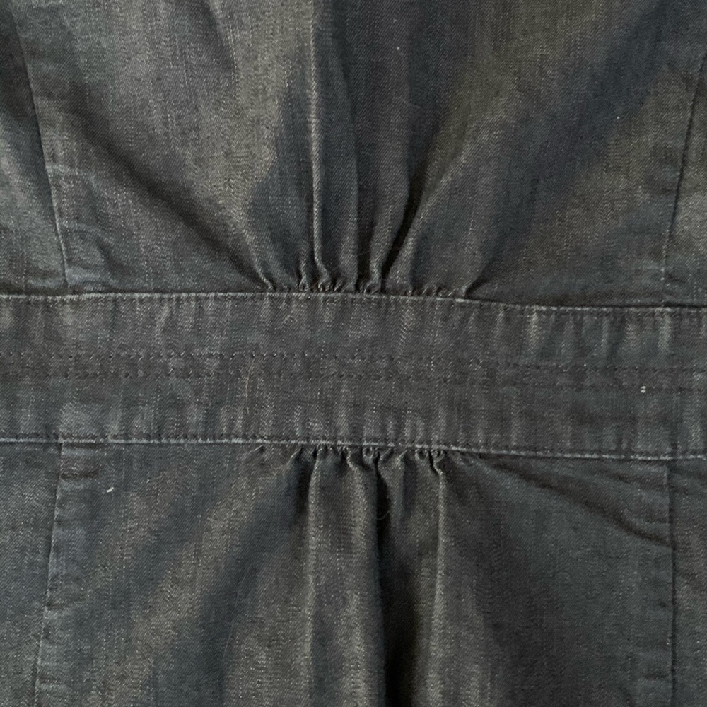 Halogen Dark Chambray Denim Two-Button Blazer Siz… - image 4